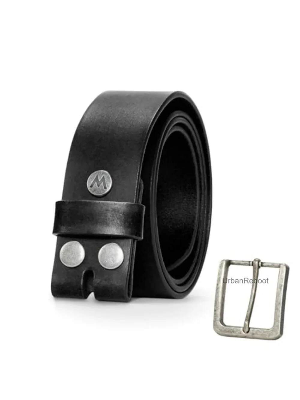 Genuine Leather Belt with Removable Buckle for Men